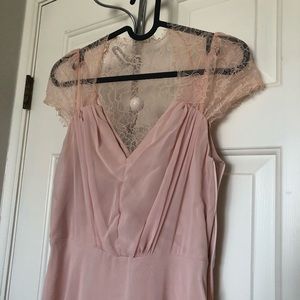 ASOS lace pink bridesmaid dress sz 4